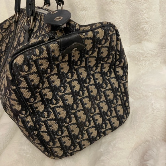 Dior Black and Tan Monogram Boston Bag - Picture 10 of 11